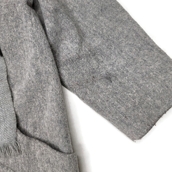 Bromley collection gray wool blend jacket with scarf size 18 women's. - Picture 4 of 7